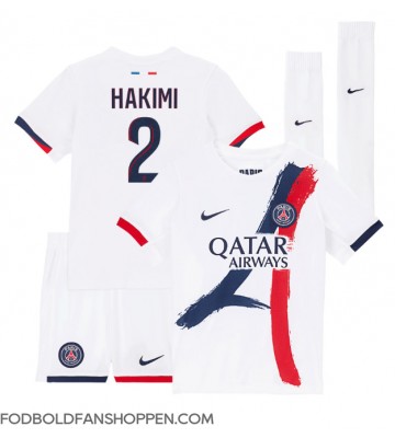 Paris Saint-Germain Achraf Hakimi #2 Udebanetrøje Børn 2024-25 Kortærmet (+ Korte bukser)
